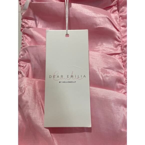 NWT Dear Emilia by Hello Molly Under The Chandelier Strapless Maxi Dress Pink M - Picture 5 of 8